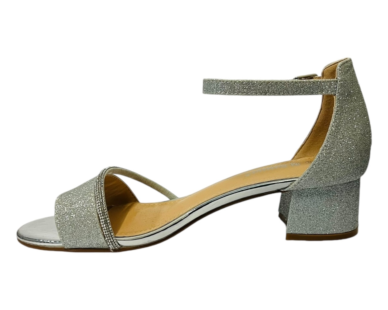 Ankle Strap Glitter Block 4.5CM Heel Shoes