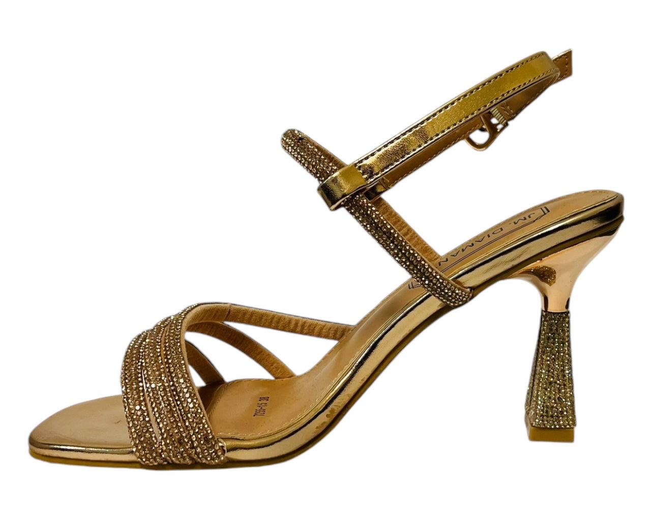 Women's Diamante Strappy Spool Heel Shoes