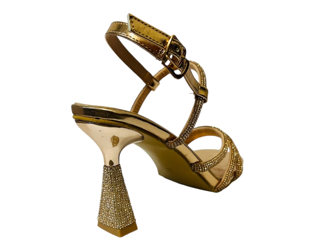 Women's Diamante Strappy Spool Heel Shoes