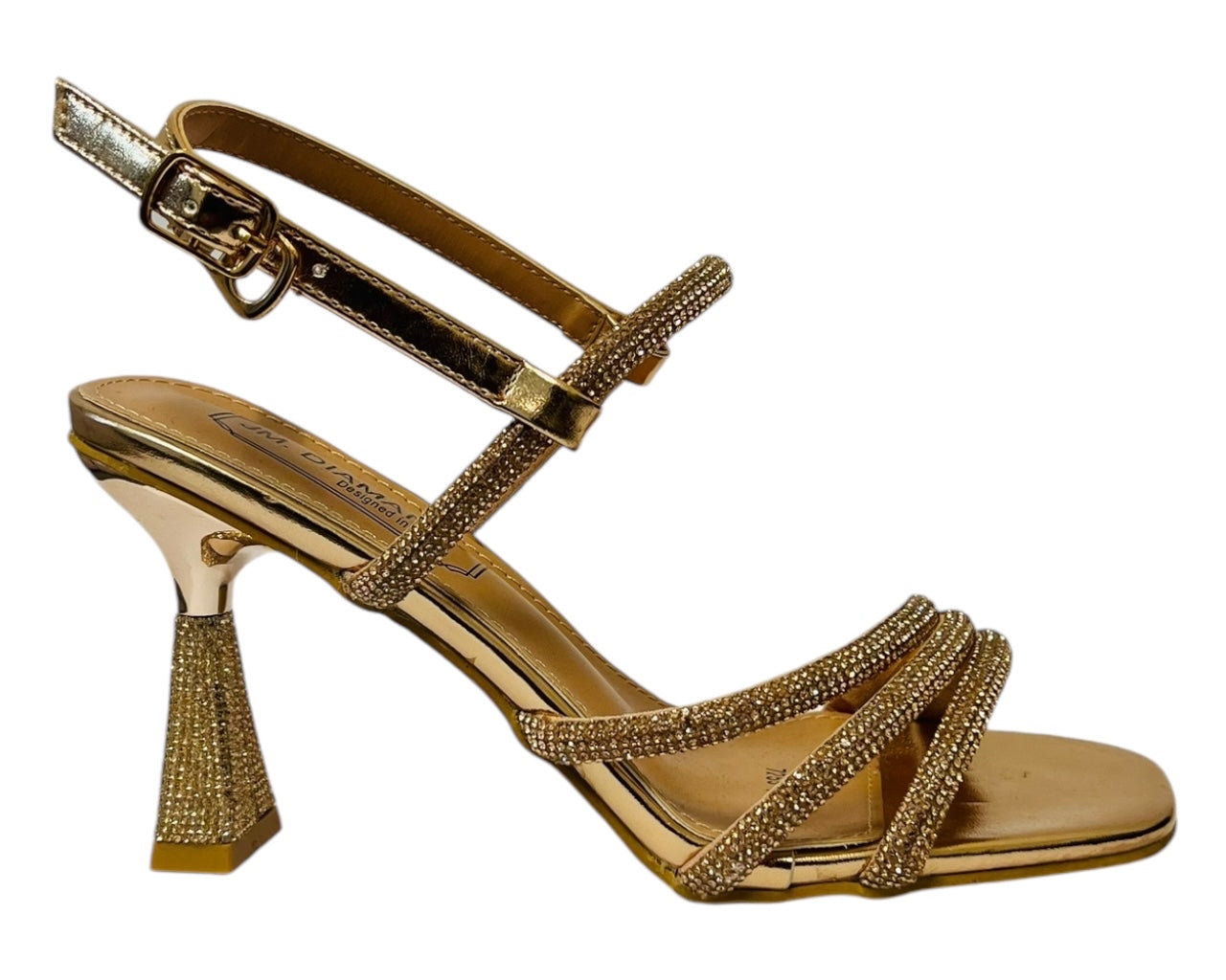 Women's Diamante Strappy Spool Heel Shoes