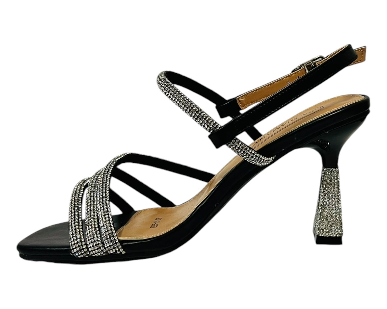 Women's Diamante Strappy Spool Heel Shoes
