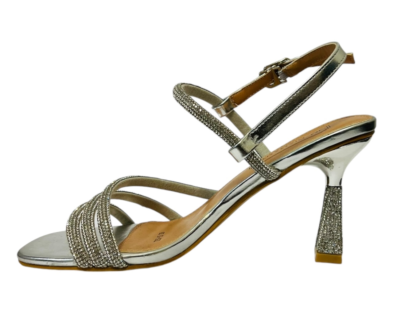 Women's Diamante Strappy Spool Heel Shoes