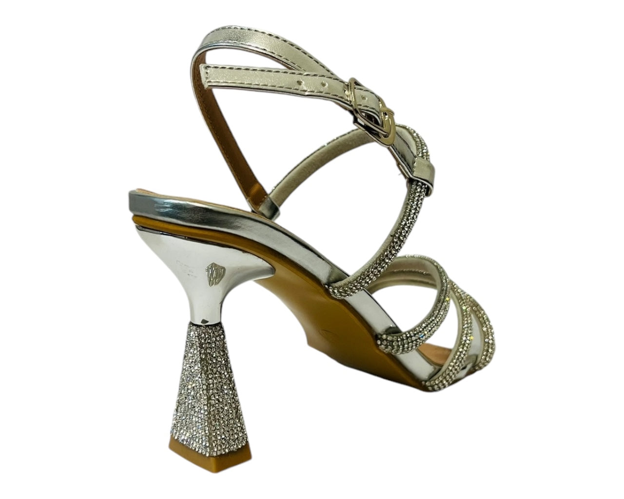 Women's Diamante Strappy Spool Heel Shoes