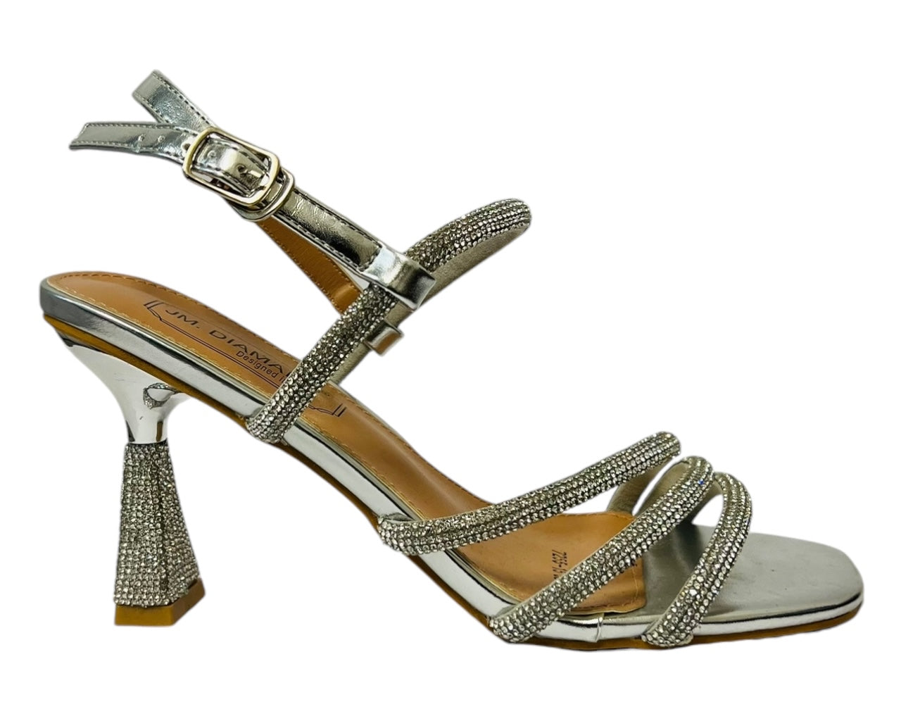 Women's Diamante Strappy Spool Heel Shoes