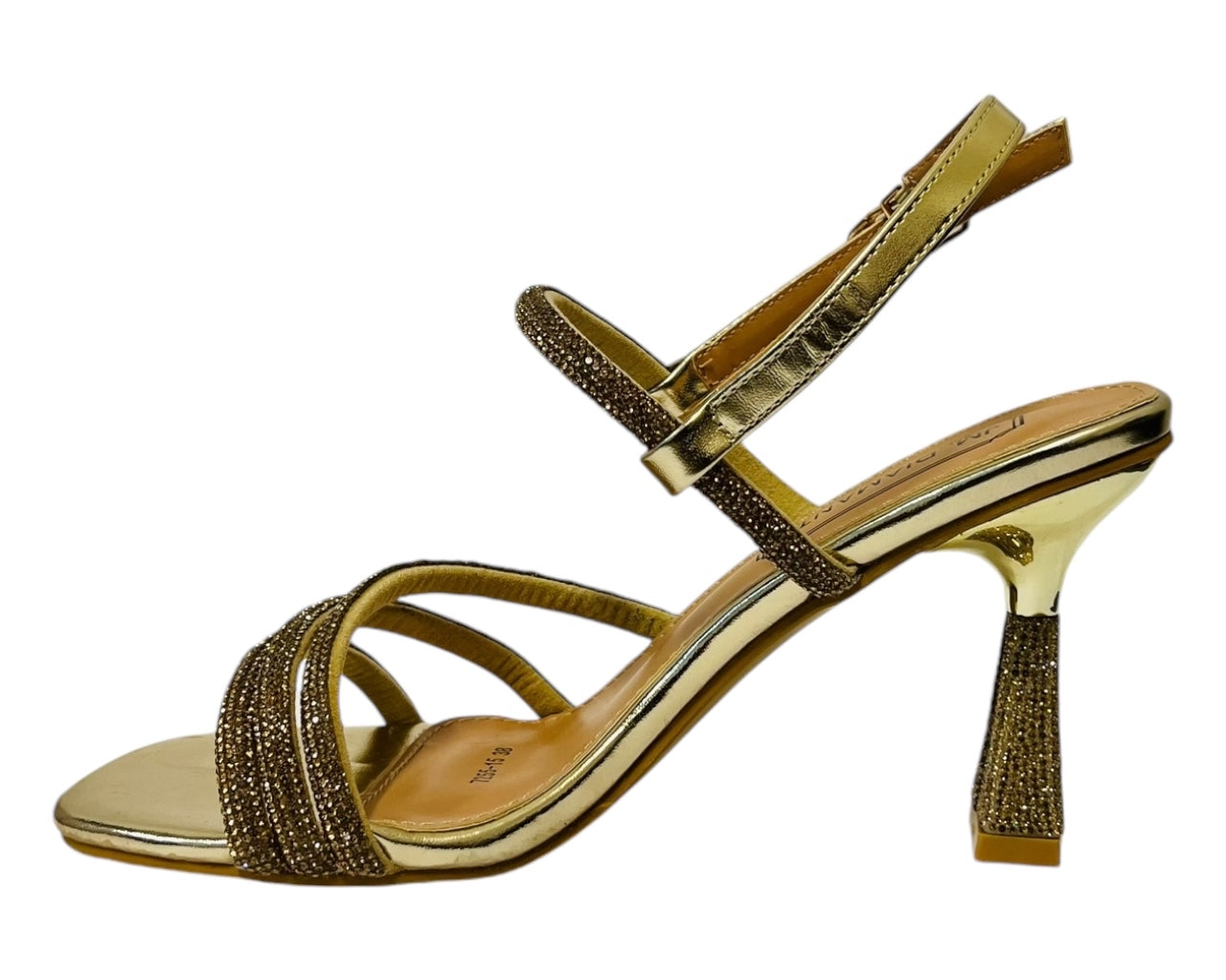 Women's Diamante Strappy Spool Heel Shoes