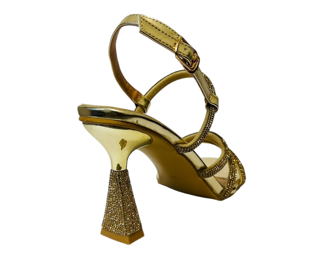 Women's Diamante Strappy Spool Heel Shoes