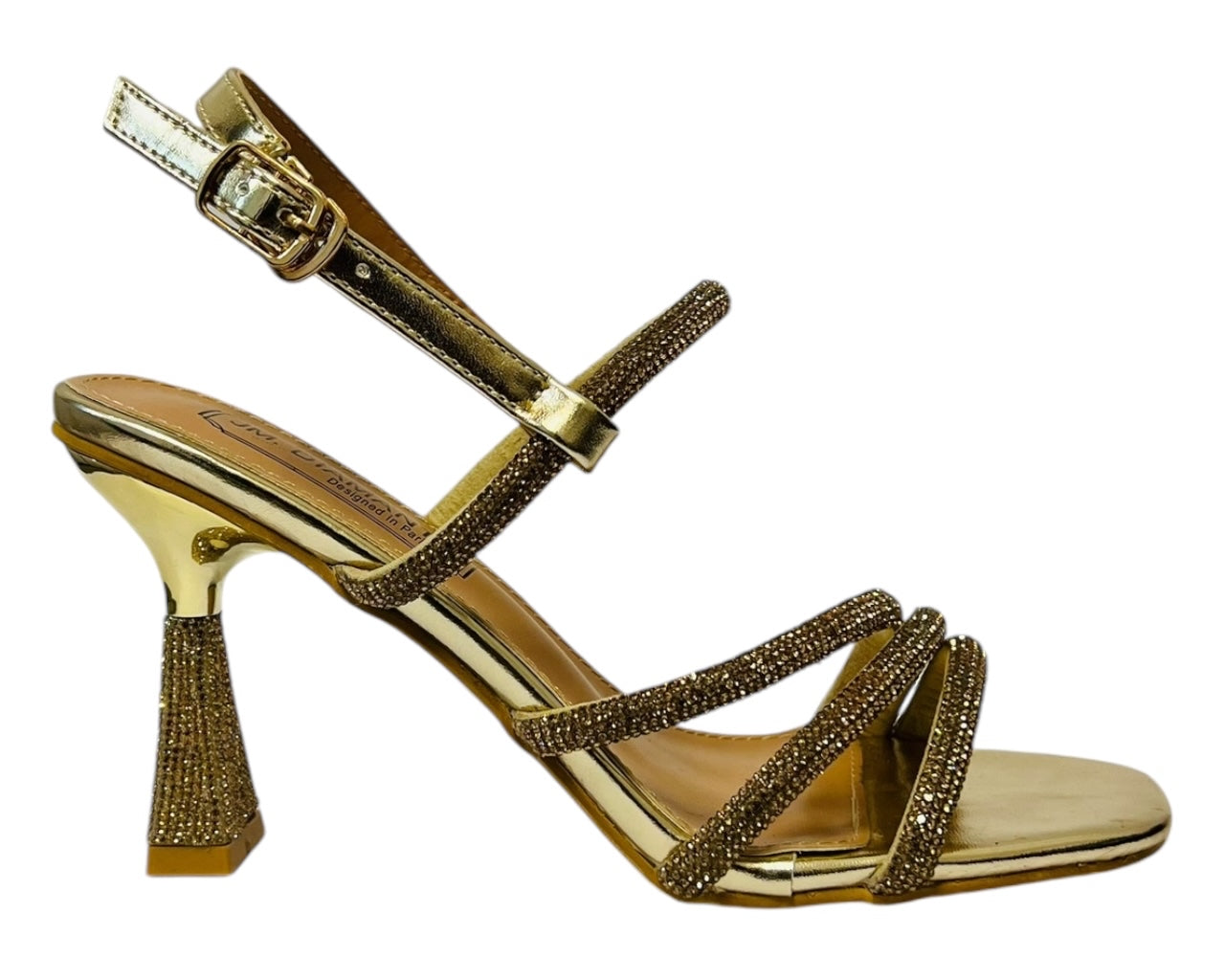 Women's Diamante Strappy Spool Heel Shoes