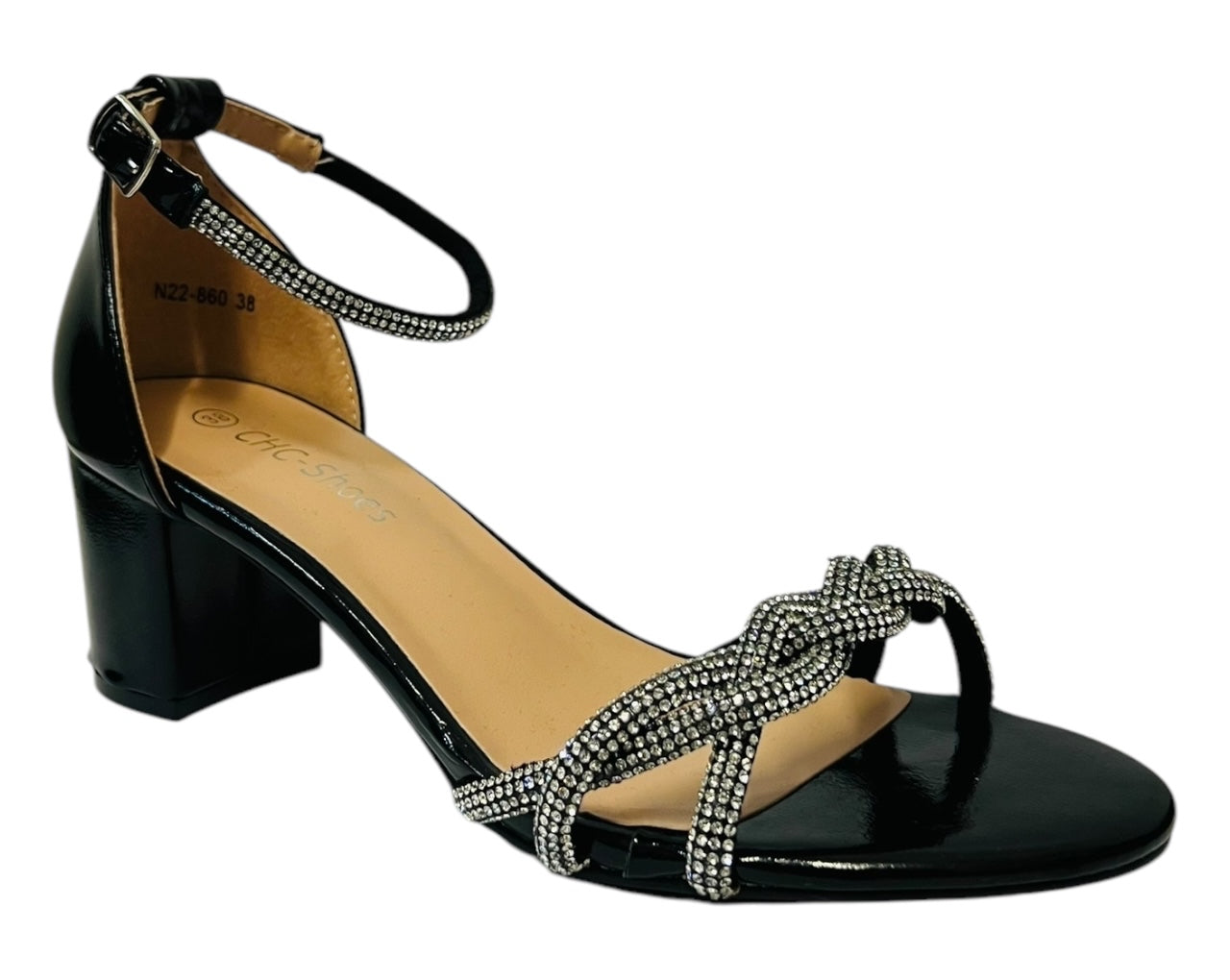 Women's Crossover Diamante Wedding Prom Party Bride Shoes