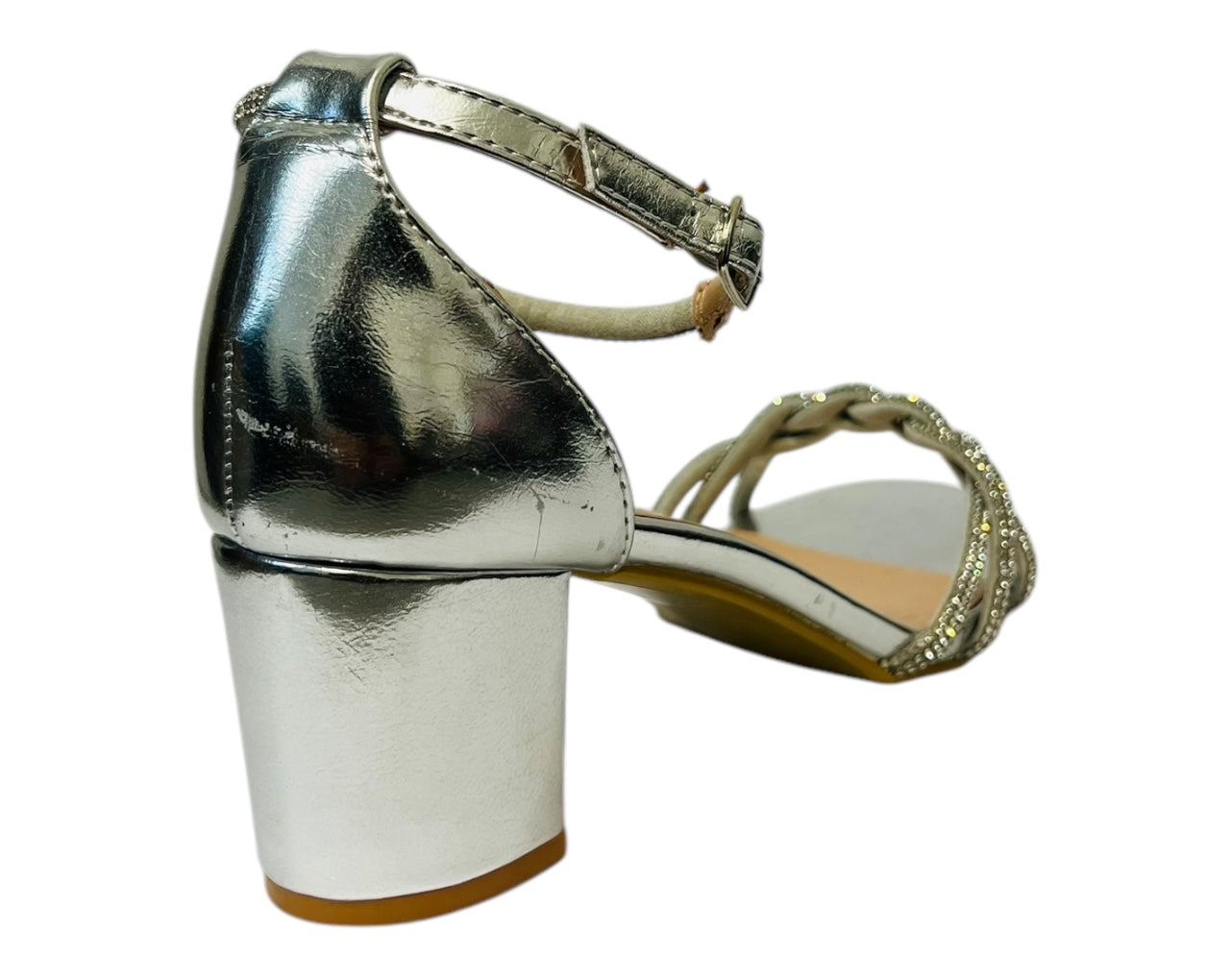 Women's Crossover Diamante Wedding Prom Party Bride Shoes