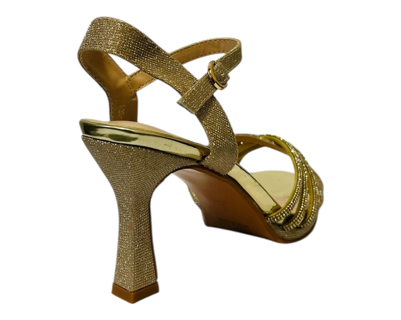 Women's Crossover Rhinestone Glitter Strap Open Toe Shoes