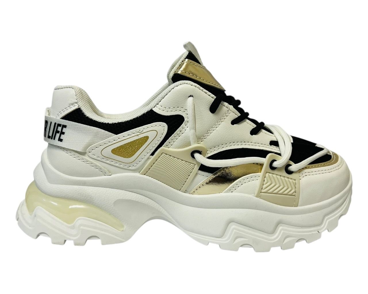 Women's Chunky Sole Lace Up Casual Trainers