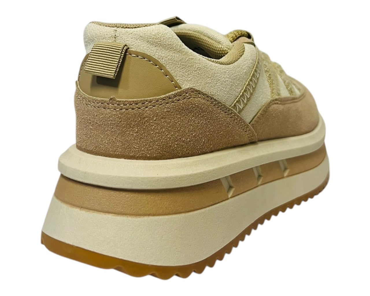 Women's Platform Faux Leather Lace Up Trainers