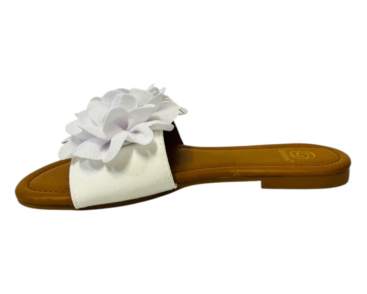 Women's Lightweight Open Toe Floral Deco Flat Sliders