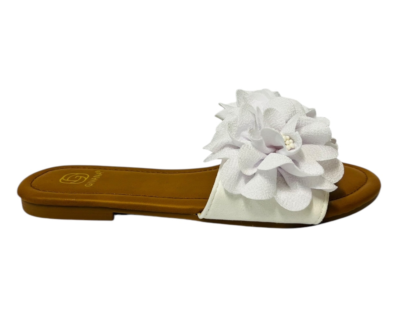 Women's Lightweight Open Toe Floral Deco Flat Sliders