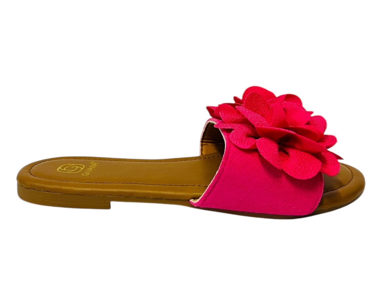 Women's Lightweight Open Toe Floral Deco Flat Sliders