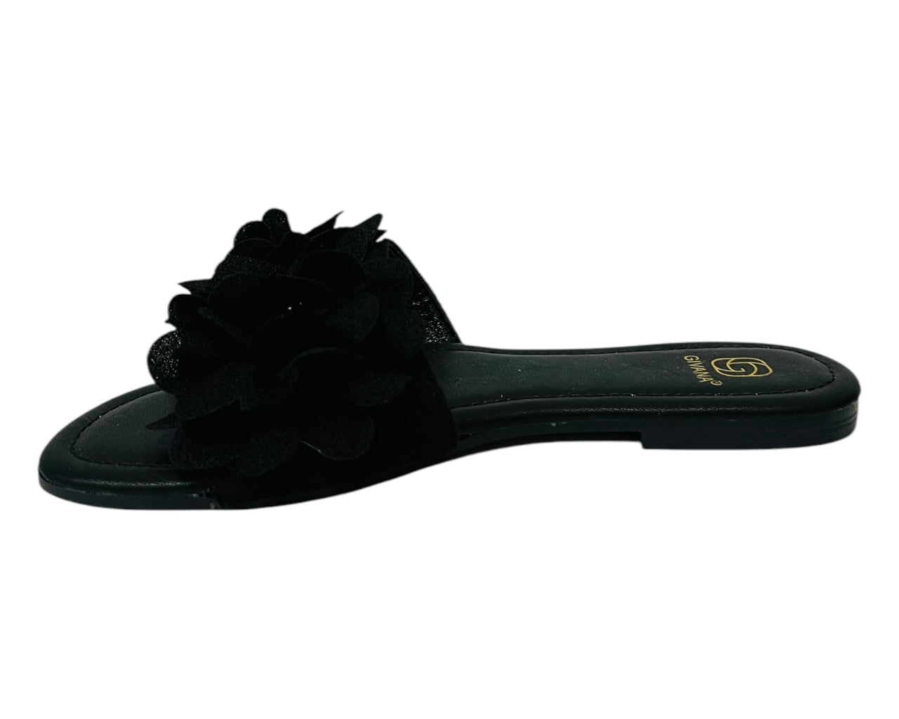 Women's Lightweight Open Toe Floral Deco Flat Sliders