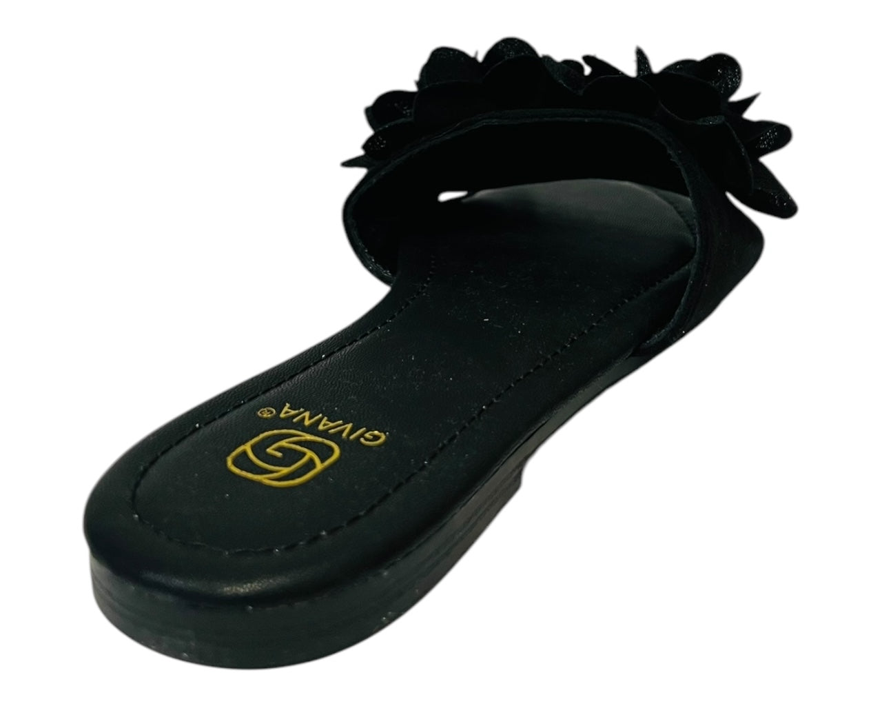 Women's Lightweight Open Toe Floral Deco Flat Sliders