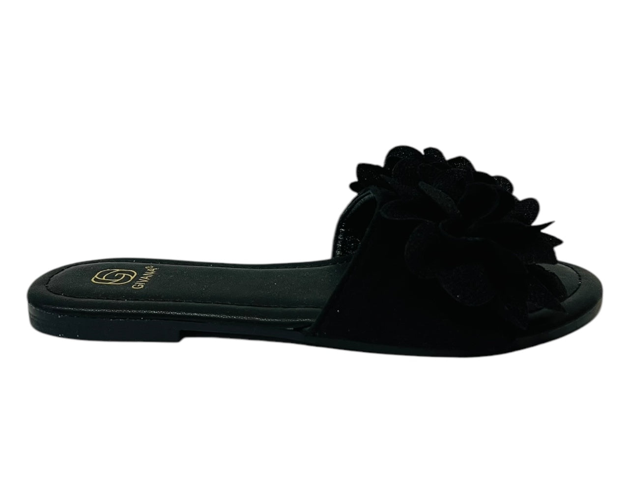 Women's Lightweight Open Toe Floral Deco Flat Sliders
