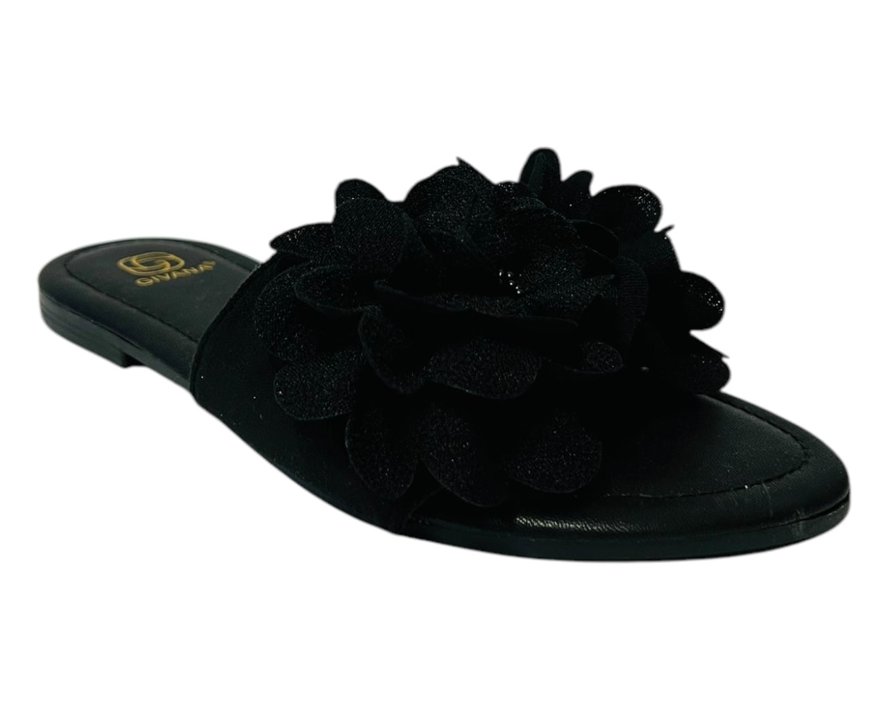 Women's Lightweight Open Toe Floral Deco Flat Sliders