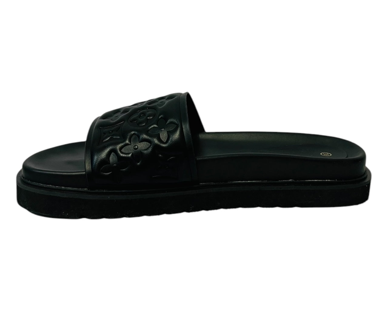 Women's Faux Leather Flat Sliders