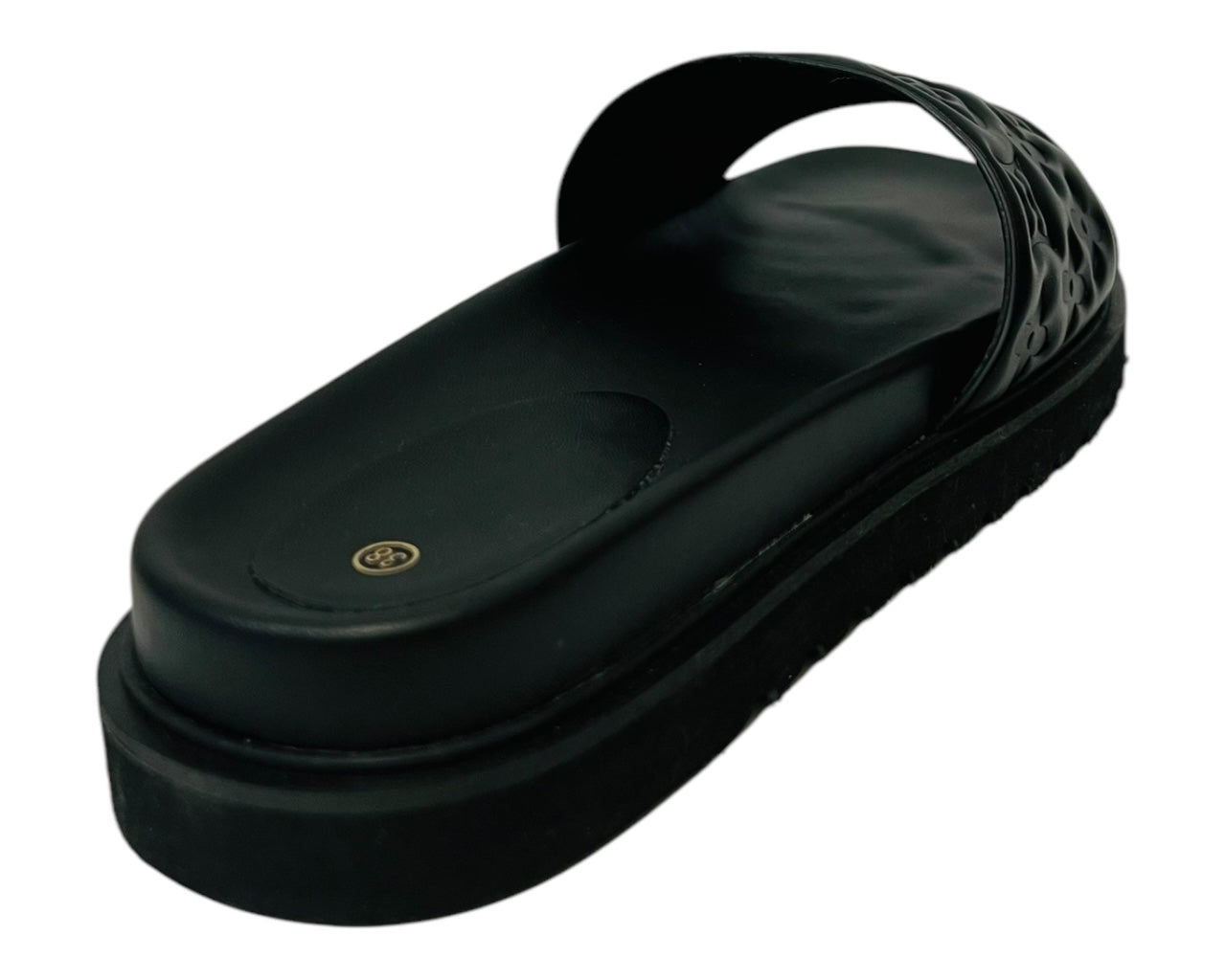 Women's Faux Leather Flat Sliders