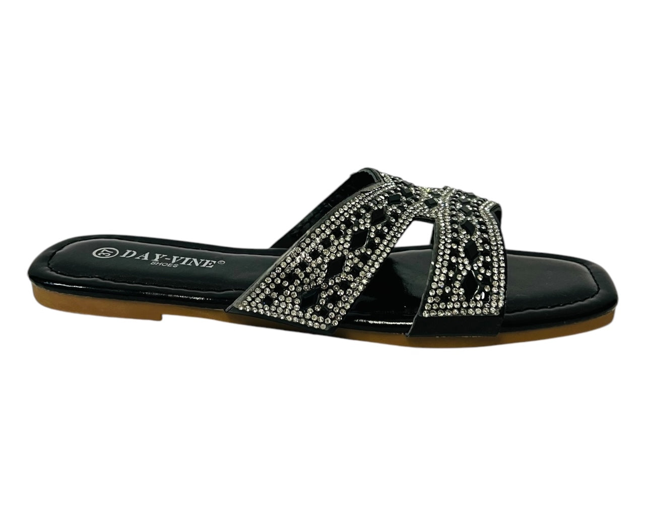 Women's Lightweight Smart Faux Leather Flat Slider