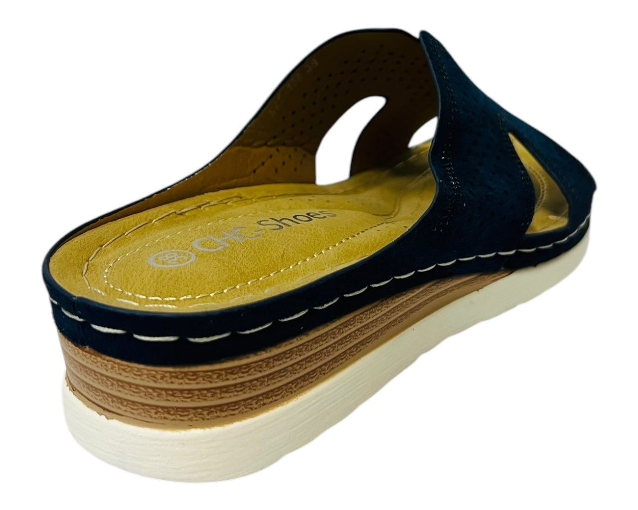 Women's Cross Strap Lightweight Mules Wedge Slider