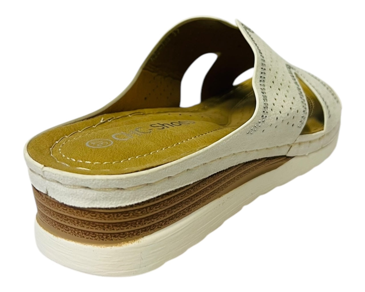 Women's Cross Strap Lightweight Mules Wedge Slider