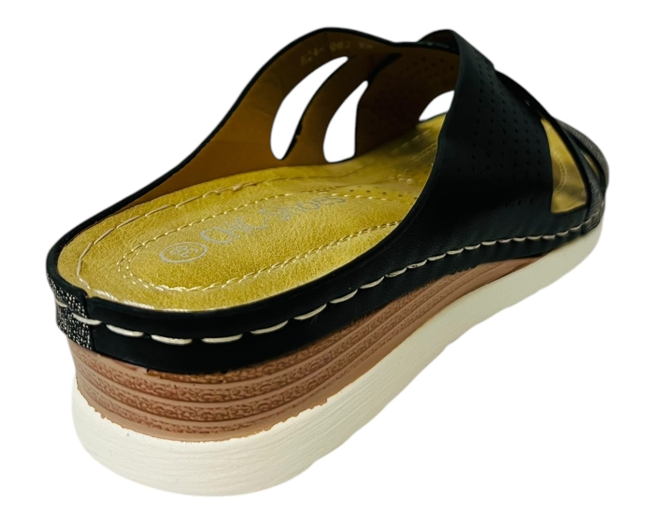 Women's Lightweight Cross Strap Mules Wedge Slider