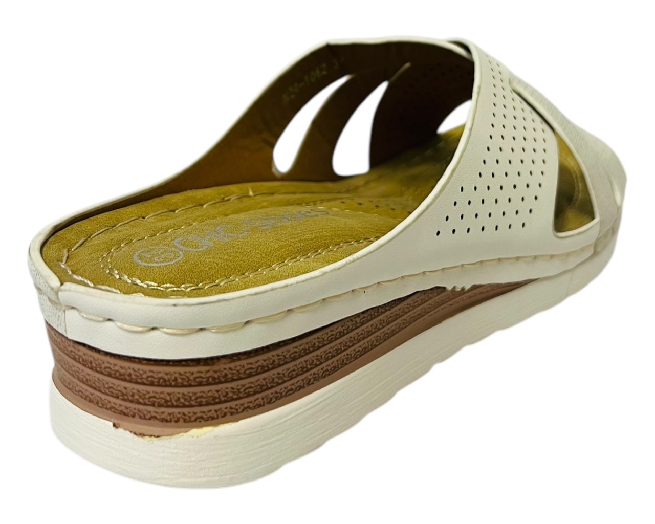 Women's Lightweight Cross Strap Mules Wedge Slider