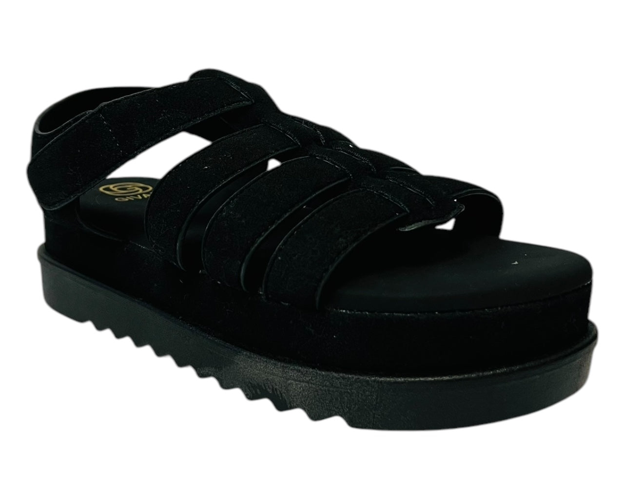 Women's Faux Leather Chunky Sole Gladiator Fashionable Sandals