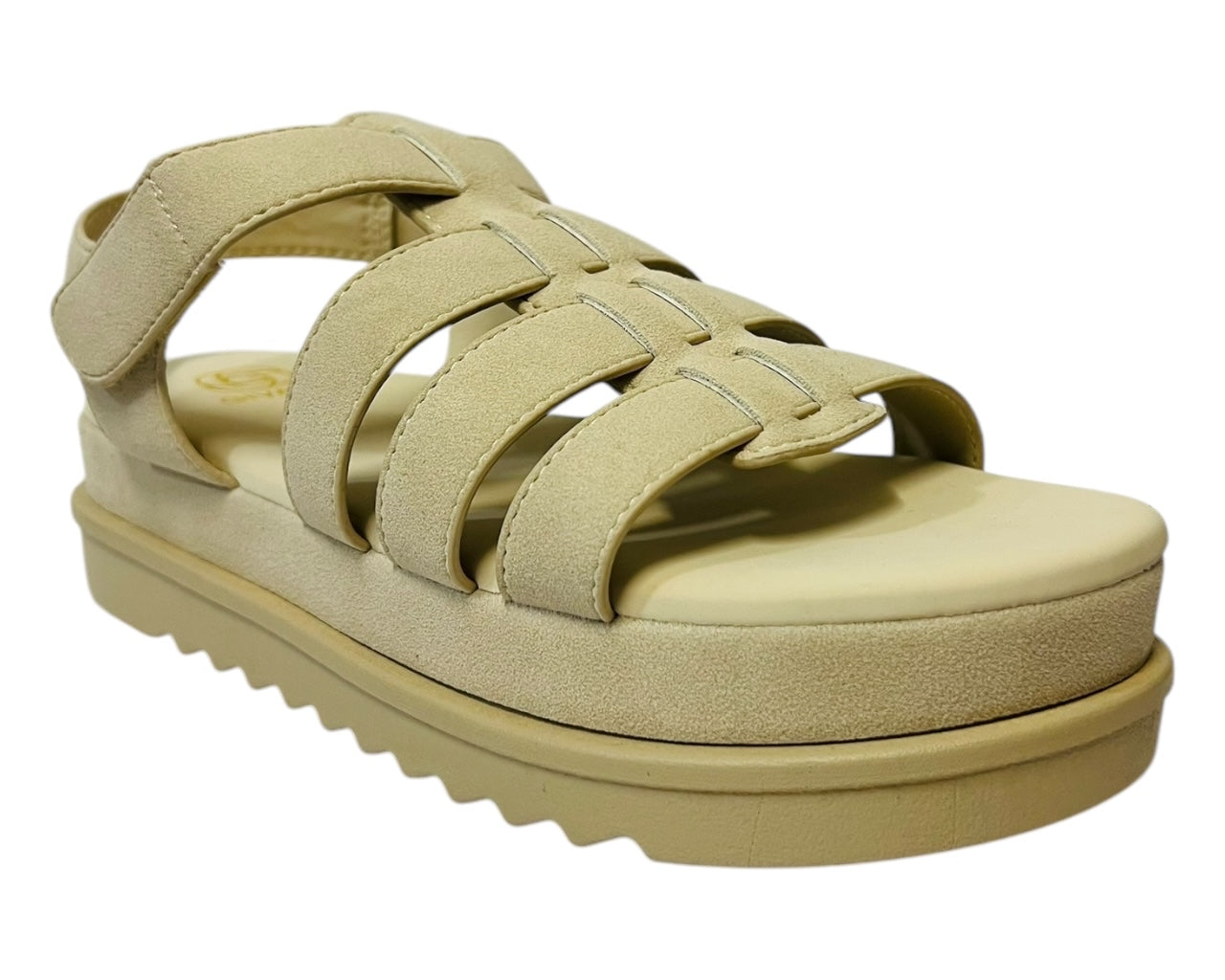 Women's Faux Leather Chunky Sole Gladiator Fashionable Sandals