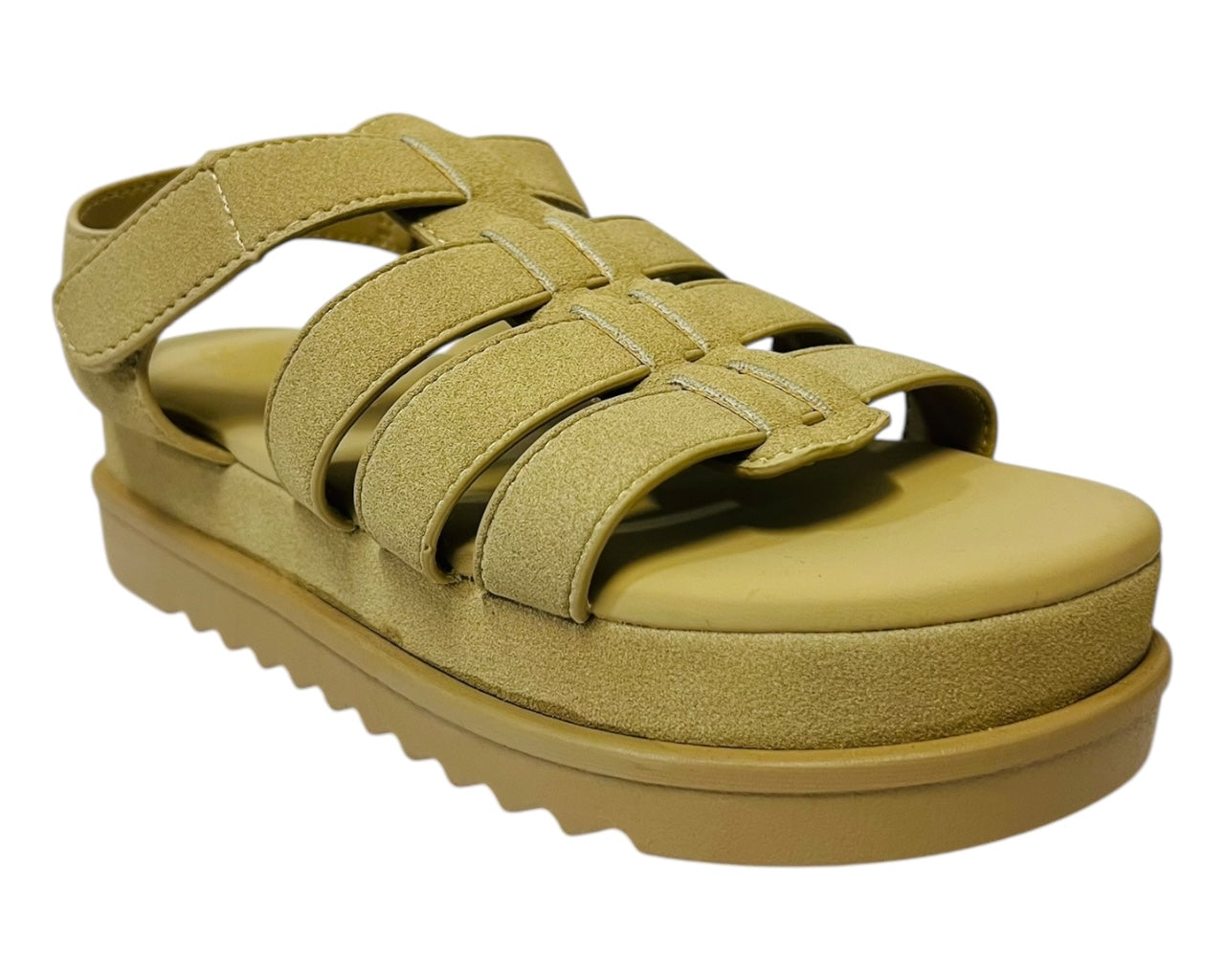 Women's Faux Leather Chunky Sole Gladiator Fashionable Sandals