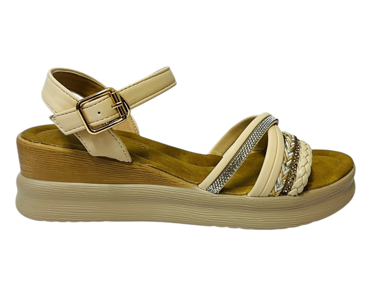 Women's Light Weight Ankle Strap Padded Wedge Sandals