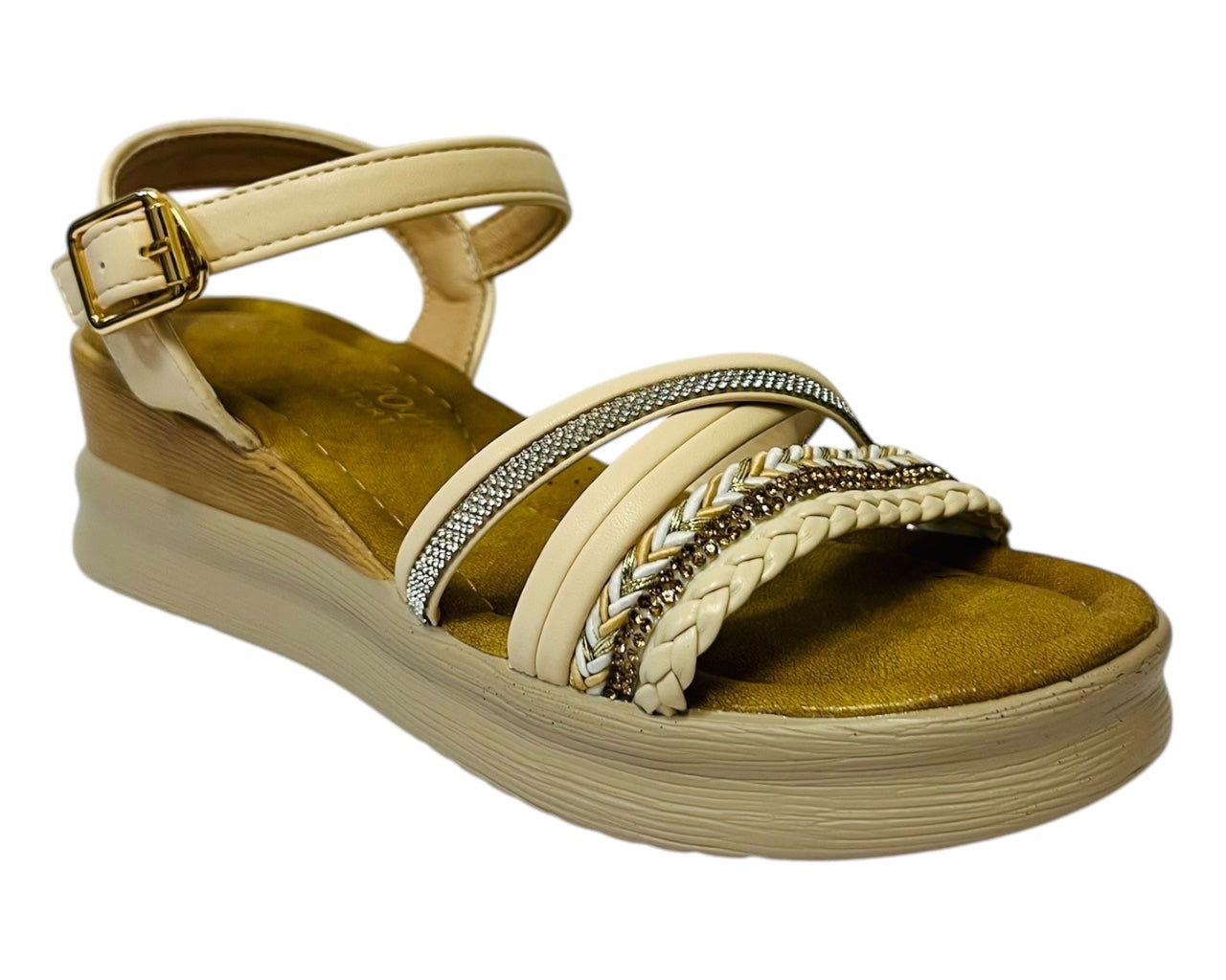 Women's Light Weight Ankle Strap Padded Wedge Sandals
