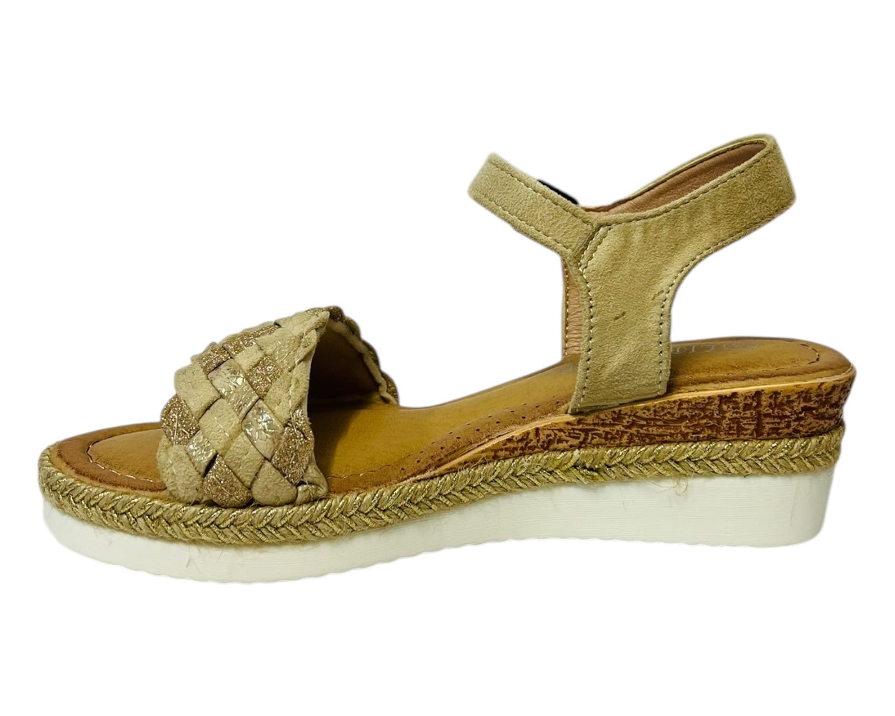Women's Faux Leather Padded Ankle Strap Wedge Sandals