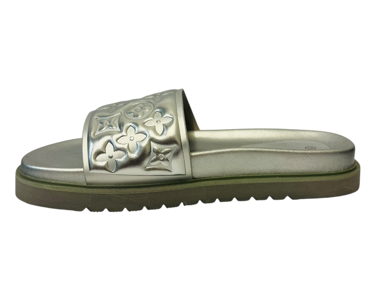 Women's Faux Leather Flat Sliders