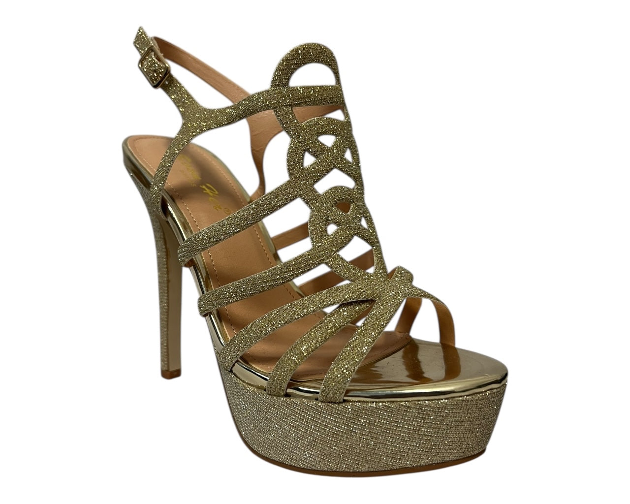 Women's Open Toe Platform Stiletto Heels Open-back High Heel Ankle Sandals