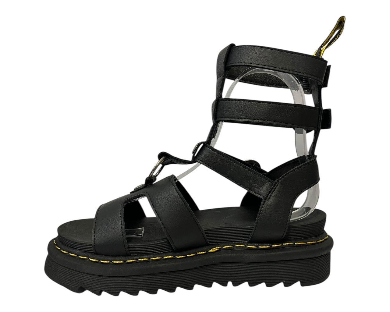Women's Faux Leather Chunky Sole Gladiator Ankle Sandals