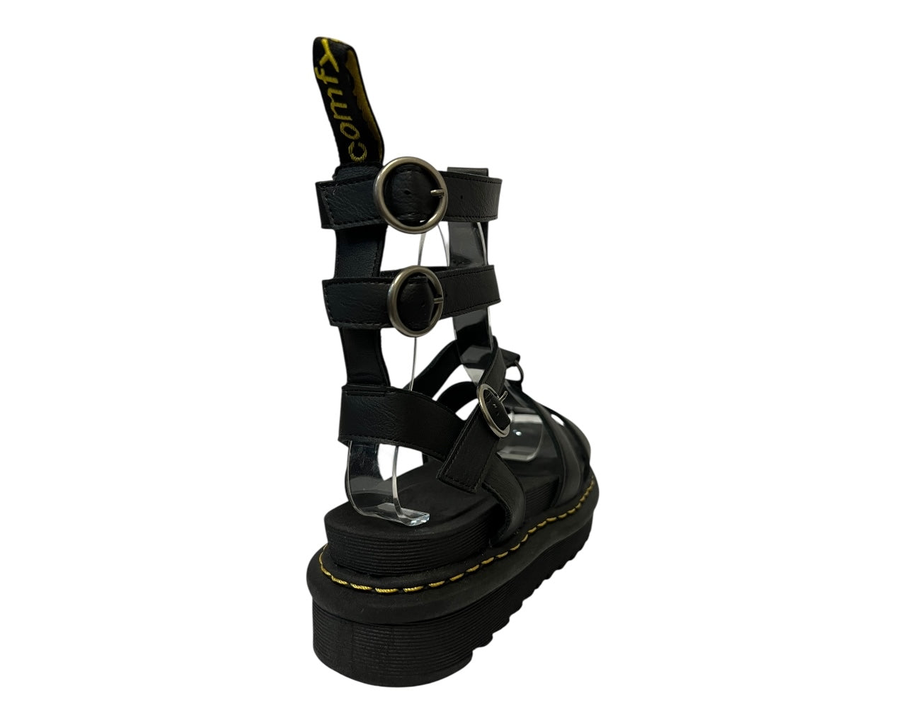 Women's Faux Leather Chunky Sole Gladiator Ankle Sandals