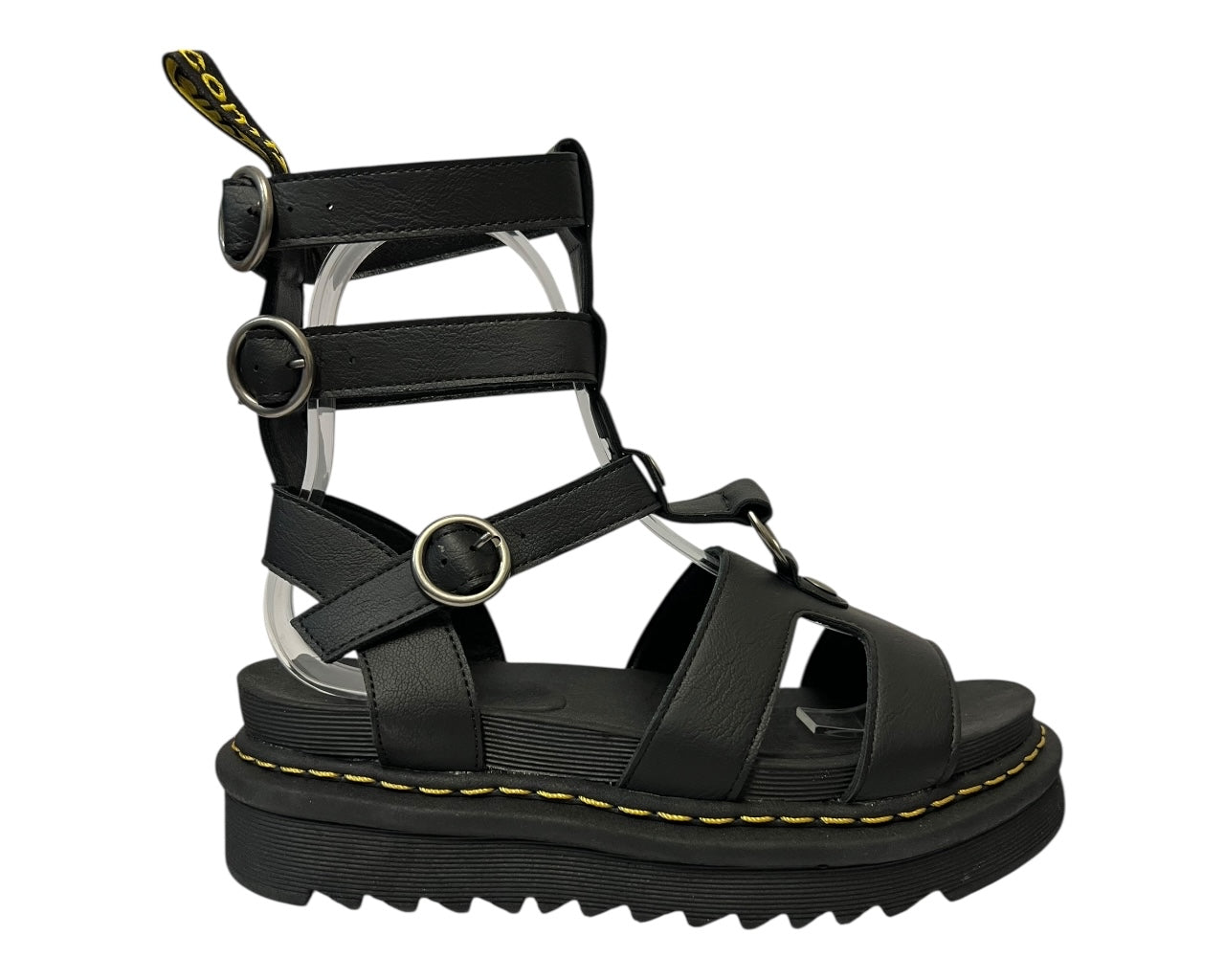 Women's Faux Leather Chunky Sole Gladiator Ankle Sandals
