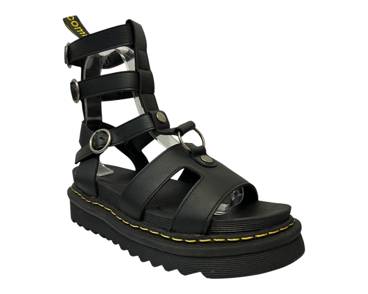 Women's Faux Leather Chunky Sole Gladiator Ankle Sandals