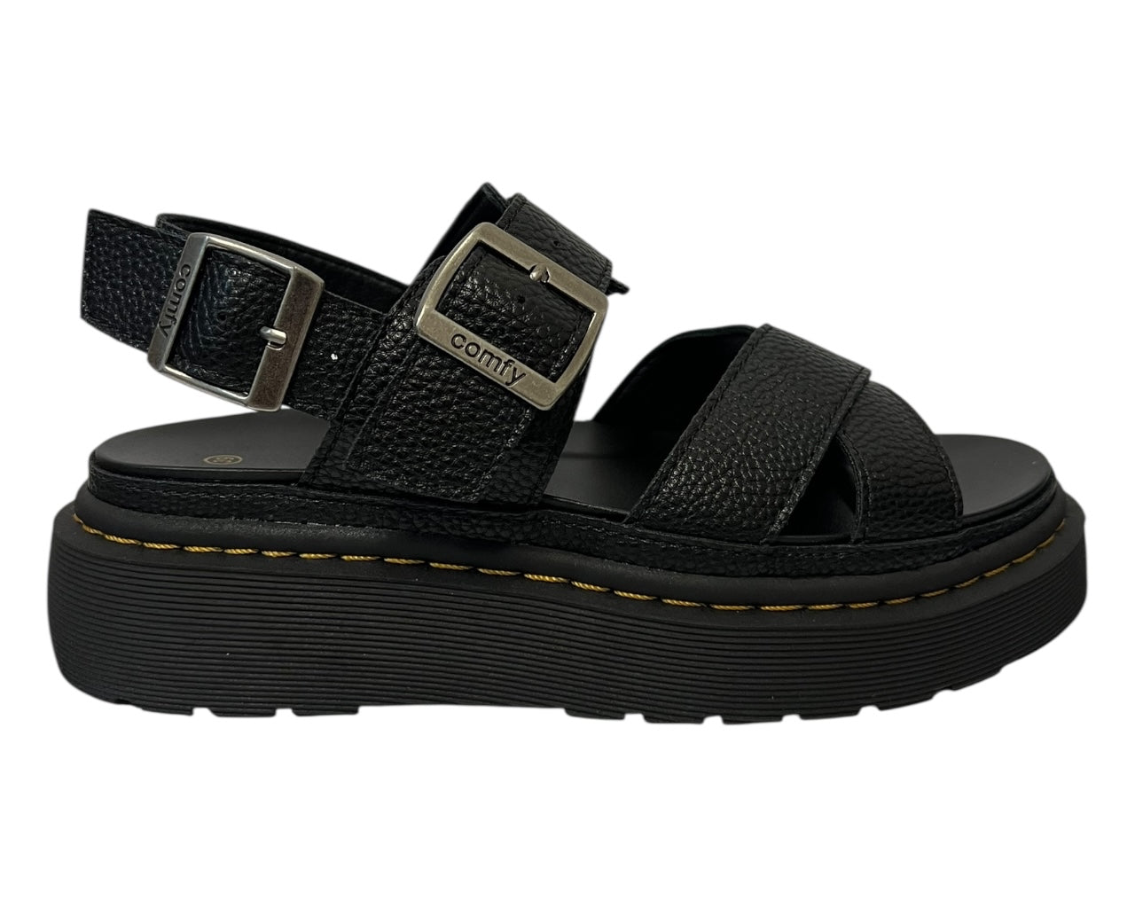 Women's Ankle Strap Platform Gladiator Sandals Black