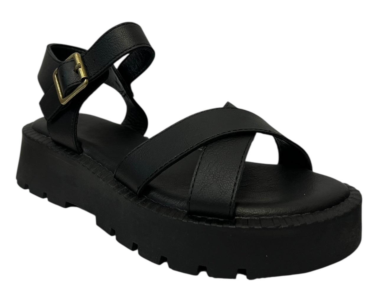 Women's Ankle Strap Gladiator Sandals Black