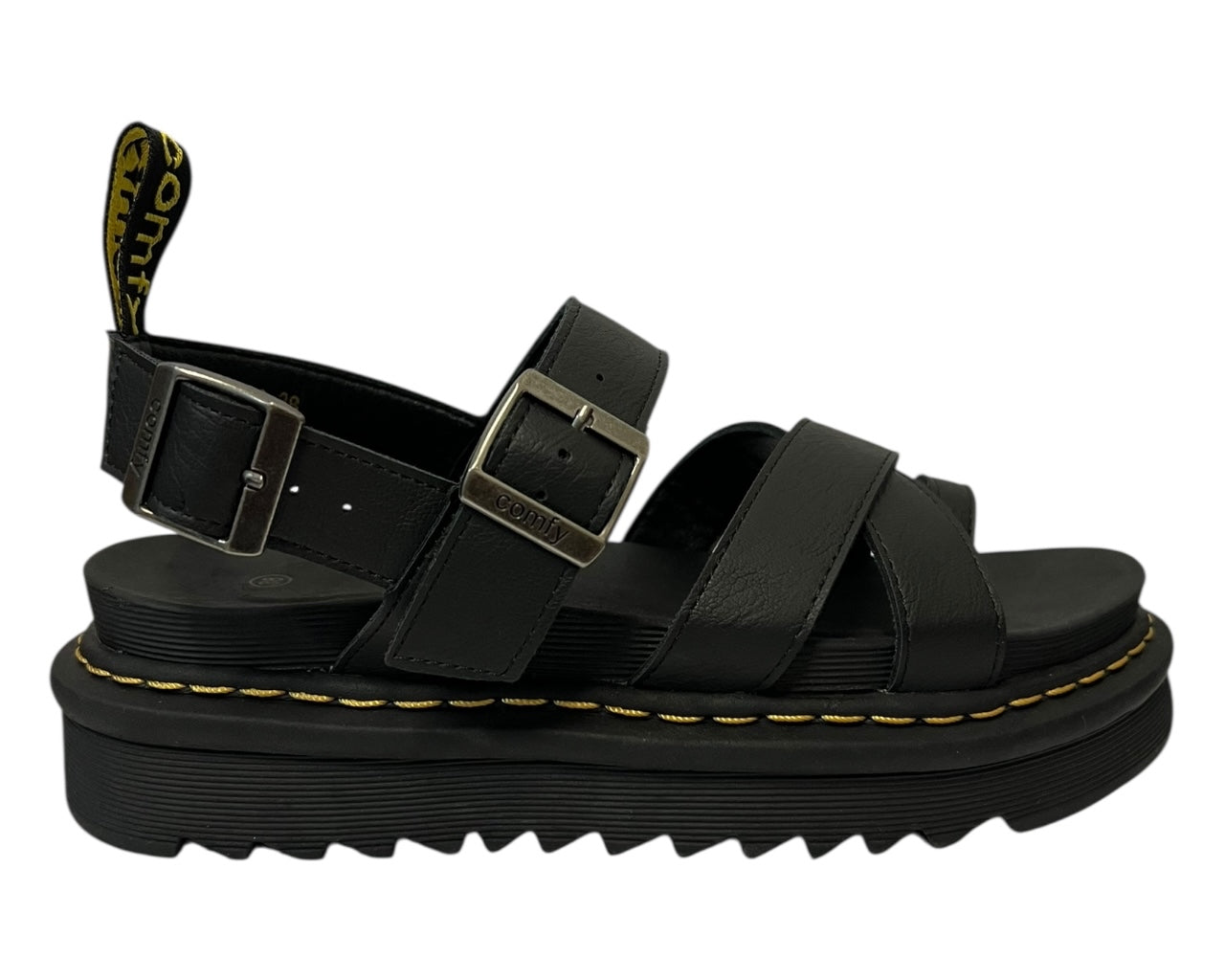 Women's Ankle Strap Platform Gladiator Sandals Black