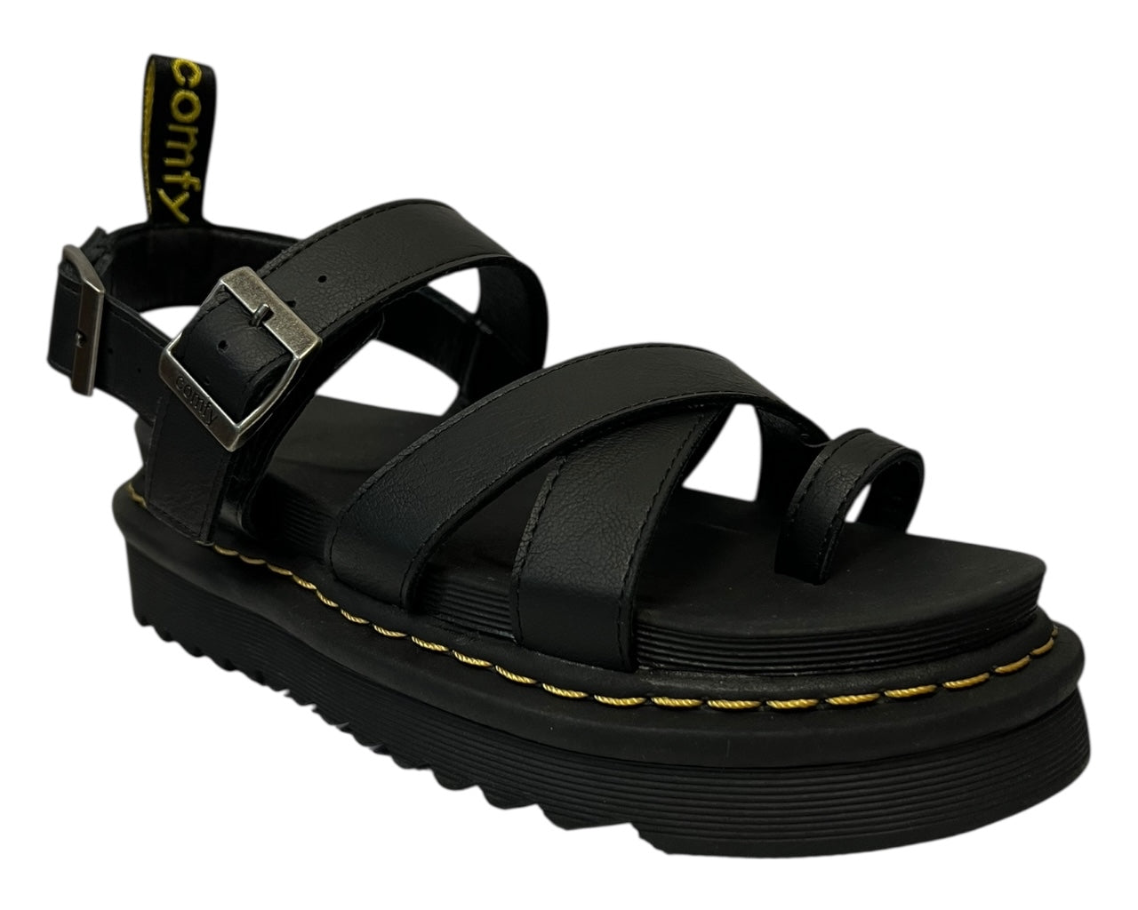 Women's Ankle Strap Platform Gladiator Sandals Black