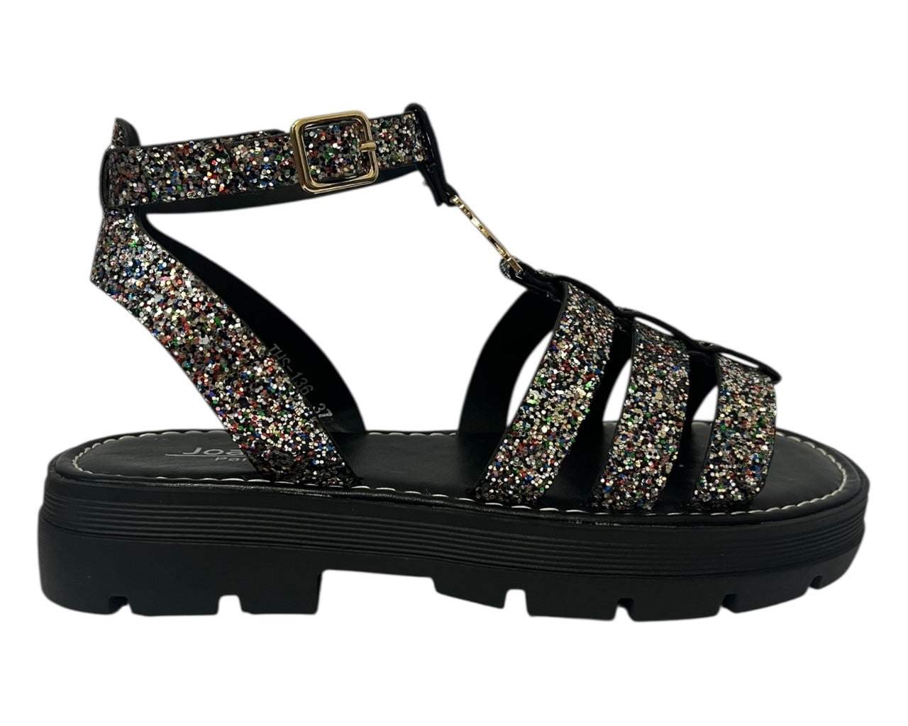 Women's Ankle Strap Glitter Sandals