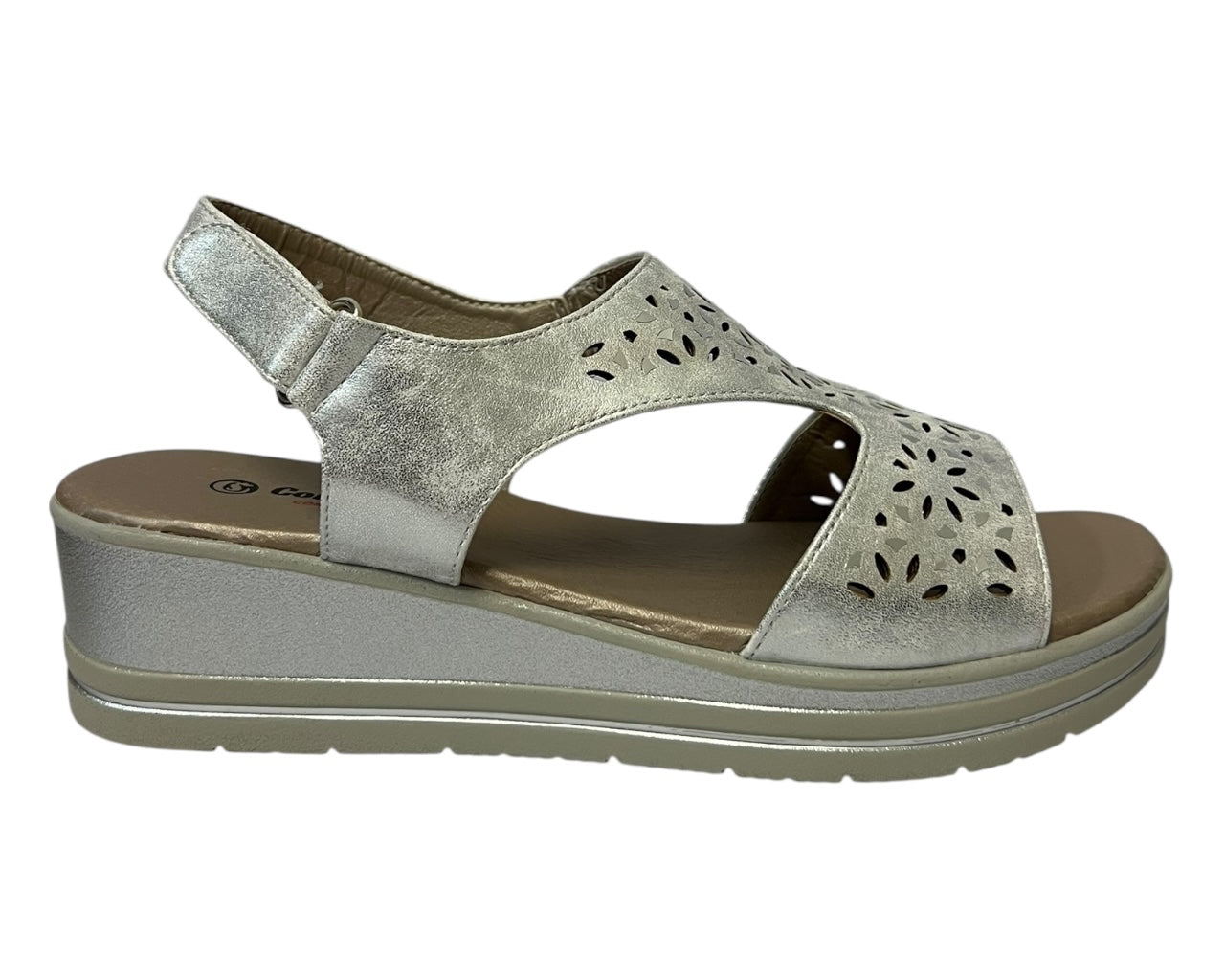 Women's Cushioned Wedge Sandals with Adjustable Ankle Strap