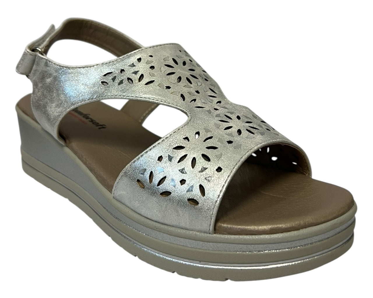 Women's Cushioned Wedge Sandals with Adjustable Ankle Strap