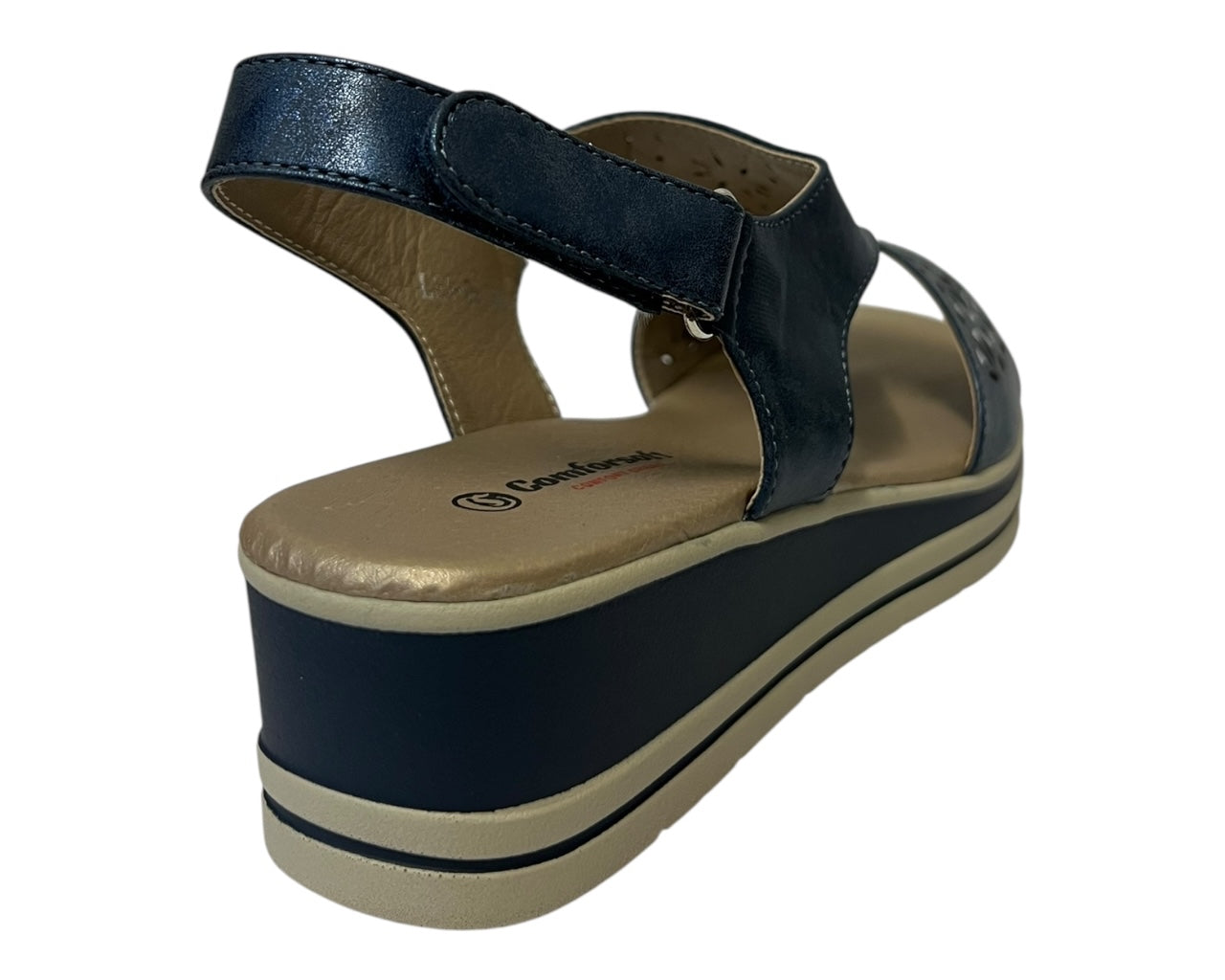 Women's Cushioned Wedge Sandals with Adjustable Ankle Strap